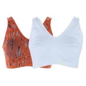 Rhonda Shear Jacquard Ahh Bra with Removable Pads 2 Pack  X LARGE (RS-12)